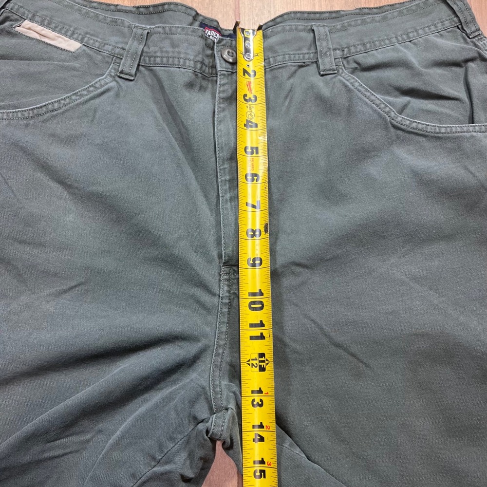 Faded Glory Mens 40 Carpenter Utility Shorts Service Green Canvas FG6006 Cotton - Picture 7 of 15